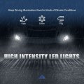 Full Led 3d Drl Front Bumper Driving Fog Light Lamps Compatible With Freightliner Cascadia 2018-2024 Driver And Passenger Side