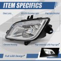Full Led 3d Drl Front Bumper Driving Fog Light Lamps Compatible With Freightliner Cascadia 2018-2024 Driver And Passenger Side