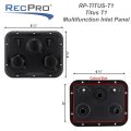 Titus T1 Rv Water Fill Panel With Dual Coax City Tank And Flush Rp-titus Black 6 75 In X 5