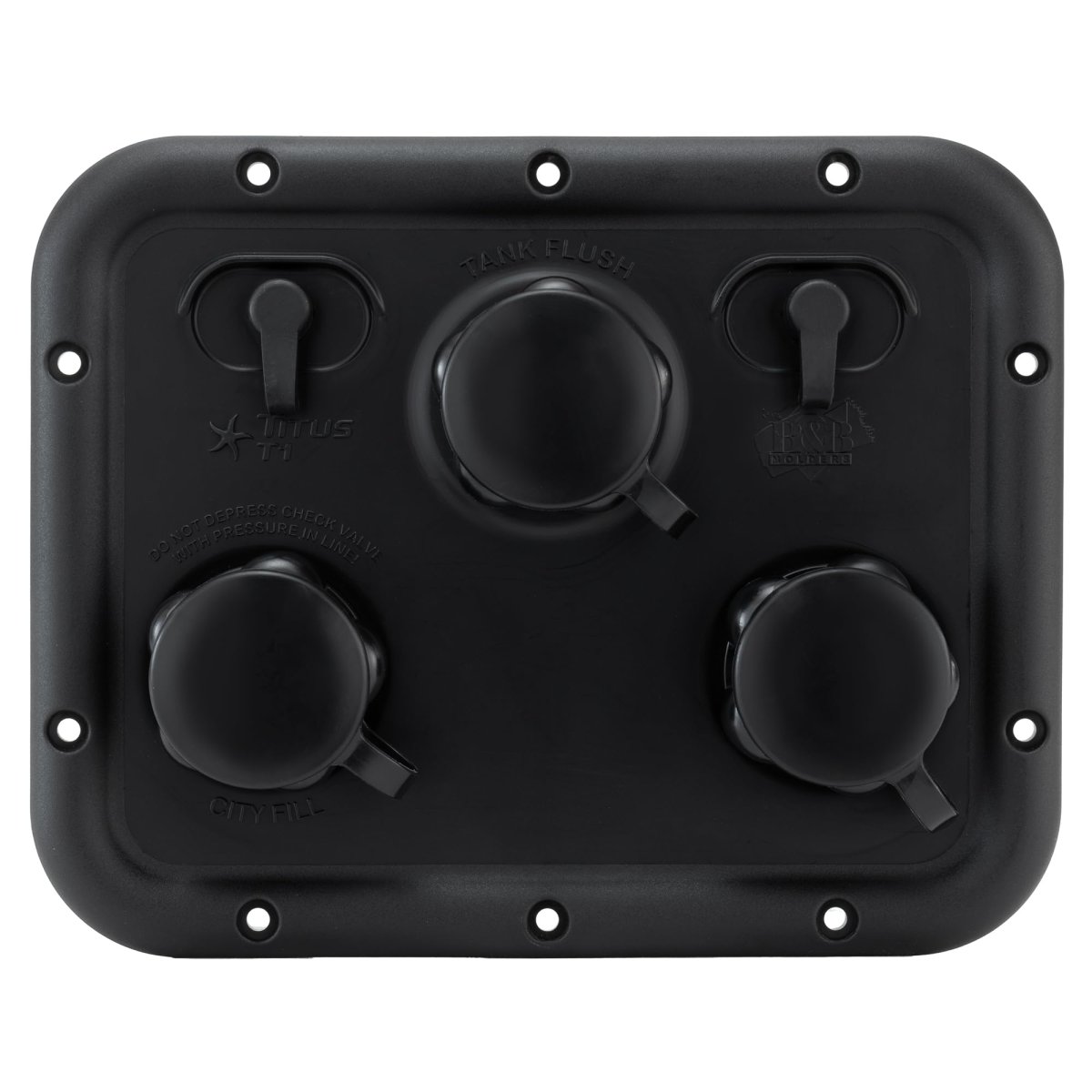 Titus T1 Rv Water Fill Panel With Dual Coax City Tank And Flush Rp-titus Black 6 75 In X 5