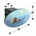 Sea Otter Eating Giant Clam Oval Tow Trailer Hitch Cover Plug Insert