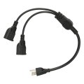 Power Cord Extension Y Splitter 1 To 2 Adapter 3 Prong Male Female Cable For Home And Use Versatile Plug