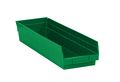 Aviditi Binps122g Plastic Shelf Bin Boxes 23 5 8 X 6 4 Green Pack Of 