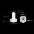 Uxcell 20 Pairs Nylon Screw Nut Assortment M8x16mm Slotted Pan Head Screws M8 Hex Nuts For Machinery Electronics White