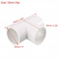 Uxcell 32mm Slip Tee Pvc Pipe Fitting T-shaped Coupling Connector