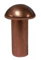 1 4 Dia X 3 8 Length Copper Solid Rivet Round Head Plain Finish Pack Of 1lb Approximately 80 Pieces 