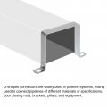 Uxcell U Shaped Connector Bracket 90mm X 304 Stainless Steel Bar Security Holder Brackets For Door Window Shed Closed Strut