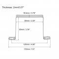Uxcell U Shaped Connector Bracket 90mm X 304 Stainless Steel Bar Security Holder Brackets For Door Window Shed Closed Strut