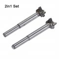 Uxcell Forstner Wood Boring Drill Bits 16mm 17mm Dia Hole Saw Carbide Alloy Steel Tip Round Shank Cutting For Hinge Plywood