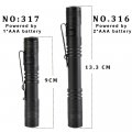 Pocketman 900lm Ultra Slim Portable Xpe-r3 Mini Led Flashlight Belt Clip Pen Light Tactical Torch 9 Cm 4 Pack