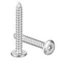 M5 X 35mm 25 Pack Flat Round Socket Head Screws Stainless Steel Self Tapping Full Thread Hex Cap Bolt For Wood Furniture 