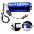 Hqrp Blue 8-led Vehicle Dash Warning Strobe Fog Flash Light For Car Truck Boat Rv Caravan Sun Meter