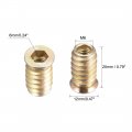 Uxcell Wood Furniture M6x20mm Threaded Insert Nuts Interface Hex Socket Drive 20pcs