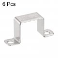 Uxcell U Shaped Connector Bracket 32 X 37mm 304 Stainless Steel For Door Closed Bar Holder Strut Channel 6pcs
