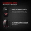 Mictuning Ls08103 5 Pin Led Light Bar Rocker Switch On-off 20a 12v Red