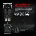 Mictuning Ls08103 5 Pin Led Light Bar Rocker Switch On-off 20a 12v Red