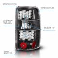 Amerilite Black Led Replacement Brake Tail Lights Set For Chevy Tahoe Suburban Gmc Yukon Passenger And Driver Side