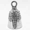 Guardian Bell Dragonfly Good Luck W Keyring Black Velvet Gift Bag Motorcycle Lead-free Pewter 