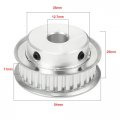 Uxcell Aluminum 30 Teeth 12 7mm Bore 5 08mm Timing Belt Pulley For 10mm