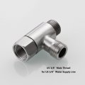 Angle Stop Add-a-tee Valve 3 8 Biveah Stainless Steel Water Line Splitter Fitting For Toilet Bidet Brushed Nickel Kts003na