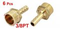 Uxcell 6pcs 3 8pt Male Thread X 6mm Hose Barb Straight Coupler Fitting