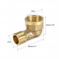 Uxcell Brass Pipe Fitting 90 Degree Forged Street Elbow G1 2 Male X G3 4 Female 3pcs