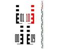 Adirpro 4-meters Fiberglass Rectangular Leveling Rods Metric 4 Section Telescopic With Carrying Case 