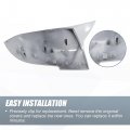 X Autohaux 1 Pair Car Rear View Driver Passenger Side Mirror Cover Cap Replacement White For Bmw F20 F22 F23 F30 F31 F32 F33