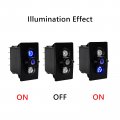 Dual Blue Led 7 Pin On-off-on Dpdt 3 Way Rocker Switch Base For Arb Carling Auto Marine Boat Dashboard Replacement 12v 24v Ip68