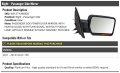 Right Passenger Side Power Mirror Textured With Turn Signal And Heated Glassout Puddle Lamp Dimmer Memory Compatible With