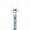 Uxcell Furniture Confirmat Screw 50pcs 6 3x50mm Hex Socket Woods Zinc Plated Countersunk Self-tapping Connecting Screw