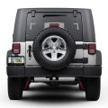 Jeep Wrangler In 3d Dark Gray Letters On Black Metal License Plate Frame