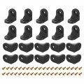 20pcs 90 Degree Plastic Corner Braces 16 6x23 4x23 4mm Nylon Shelf Right Angle Brackets With Screws For Cabinets Cupboards 