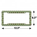 Muddy Dog Paw Print Pattern License Plate Tag Frame