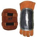 Welding Gloves Pad High Heat Protection Aluminized Cowhide Leather Anti Flame Stitching Sparking Shield 1