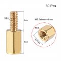 Uxcell M2 5x9mm 6mm Male-female Brass Hex Pcb Motherboard Spacer Standoff For Fpv Drone Quadcopter Computer Circuit Board 50pcs