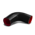 Auto Dynasty 1 75 Inches 90 Degree Elbow Turbo Intercooler Intake Piping Coupler Silicone Hose Black Red 
