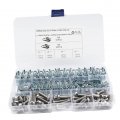 Vaguelly 120pcs Manganese Screw Assortment Kit U Trim Clips Steel Speed Fastener Auto Car Spire Clip Nut Nuts Dash Door Panel