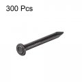 Uxcell Hardware Nails Carbon Steel Point Tip Wall Cement Nail 25mm 1 2 5mm Rod Dia Black 300pcs