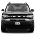 Ipick Image Compatible With Ford Bronco In 3d Mirror Chrome Metal License Plate Frame