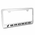 Ipick Image Compatible With Ford Bronco In 3d Mirror Chrome Metal License Plate Frame