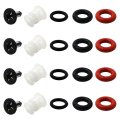 4 Pack Fuel Injector Service Repair Kit Orings Top Middle Botttom Caps Filters For Honda Cr-v 04-02 Civic 05-02