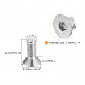 Uxcell 5 16-18x7 8 Flat Countersunk Head Socket Cap Screws 20pcs 304 Stainless Steel Hex Full Thread Bolts