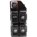Power Window Switch For Oldsmobile Cutlass 1997 1998 1999 Front Driver Side Black 5 Button With Lock And Auto Down