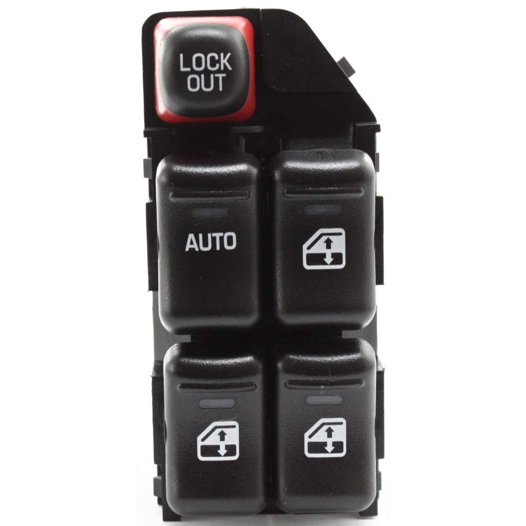 Power Window Switch For Oldsmobile Cutlass 1997 1998 1999 Front Driver Side Black 5 Button With Lock And Auto Down