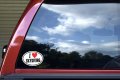 Stickertalk Oval I Love Skydiving Vinyl Sticker 5 Inches By 3 