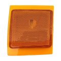 Front Lower Driver Side Marker Light For Chevy C2500 C3500 1994 To 2000 Replacement Gm2550144 Black Composite Housing Halogen
