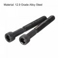Uxcell 10-24x1-1 2 Hex Socket Head Cap Screw Bolts 12 9 Grade Alloy Steel 50pcs