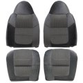 Driver Passenger Side Bottom Top Replacement Cloth Seat Covers Medium Graphite Gray For Ford F250 F350 F450 F550 Xlt 2001 