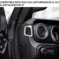 Cherocar Dashboard Side Air Conditioning Vent Trim Cover Interior Accessories Compatible With 2018-2023 Jeep Wrangler Jl Jlu